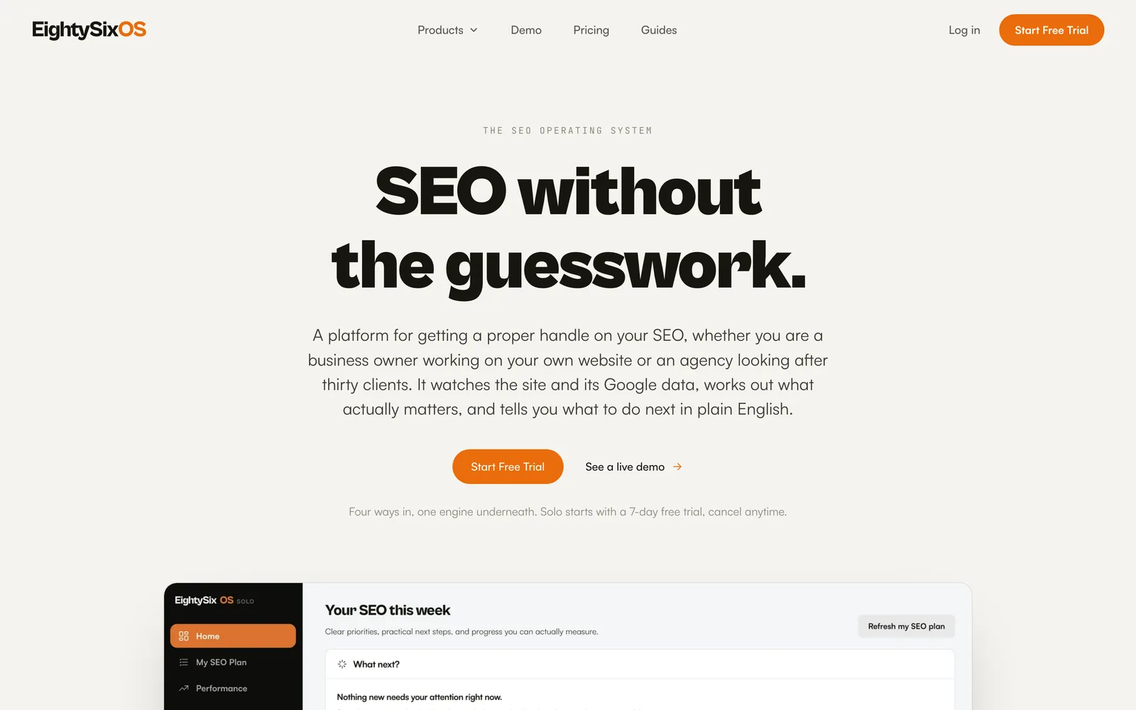 The EightySixOS website