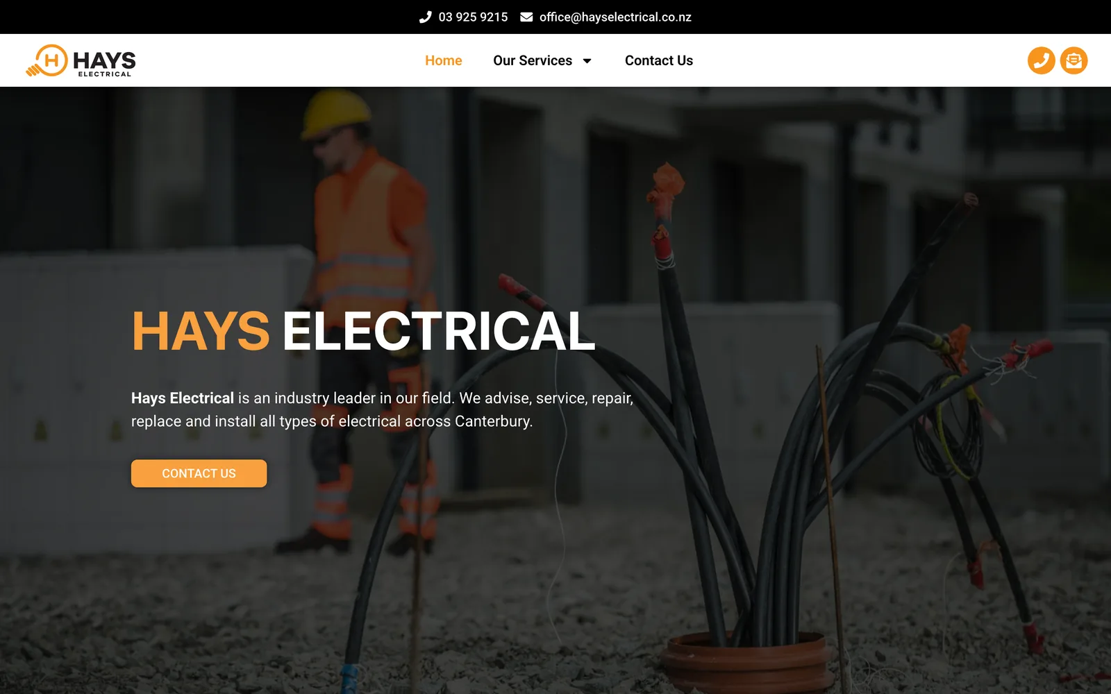 The Hays Electrical website