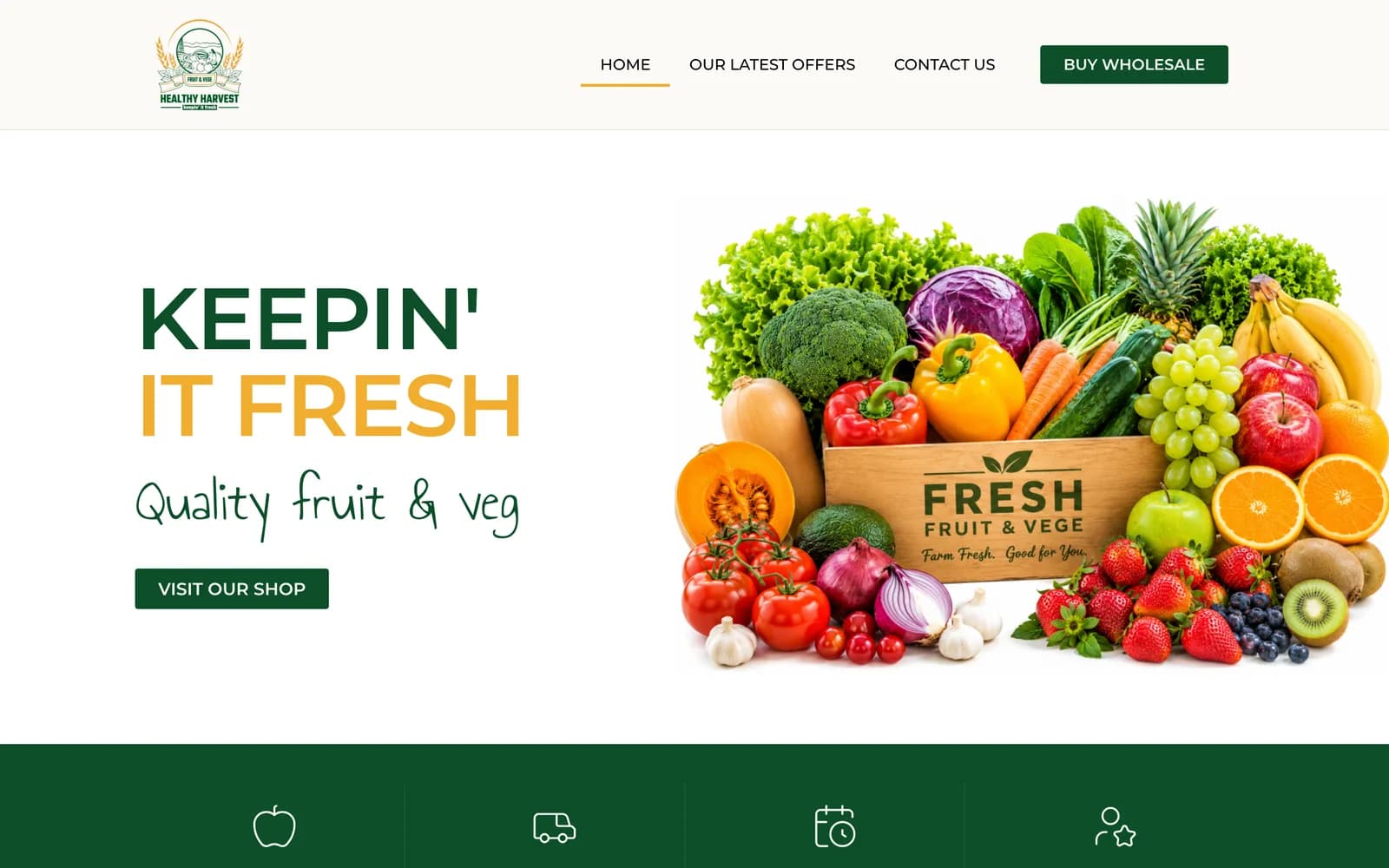 The Healthy Harvest website