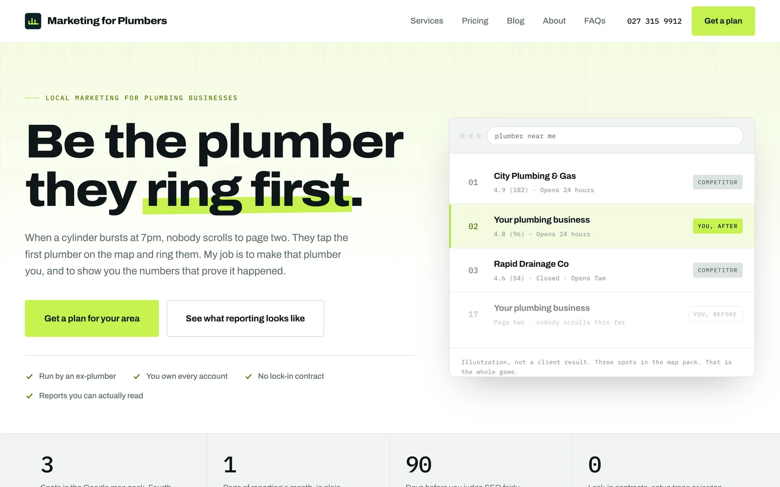 The Marketing for Plumbers website