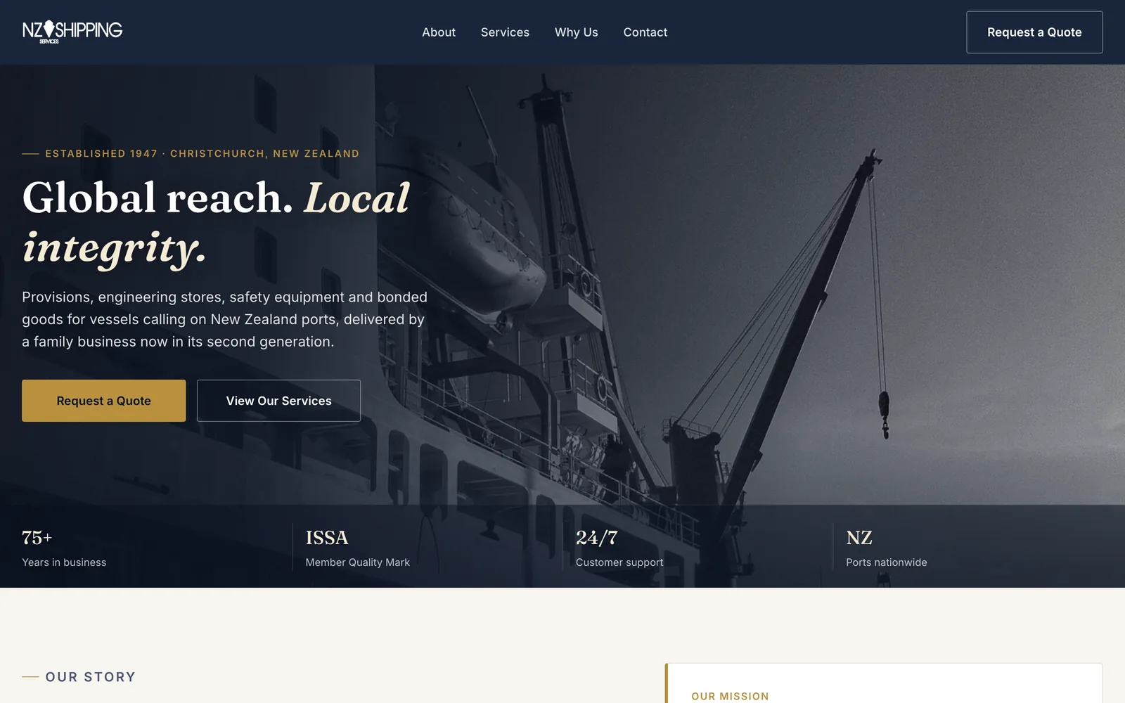 The NZ Ship Supplies website