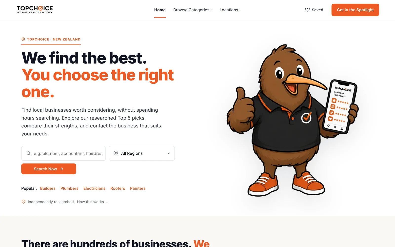 The TopChoice website