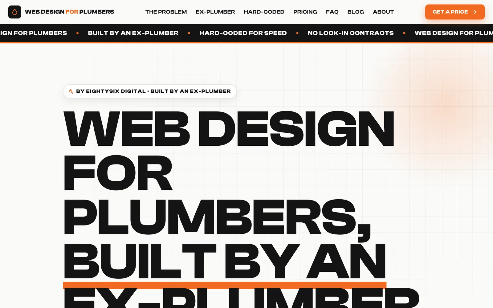 The Web Design for Plumbers website